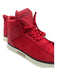 Louis Vuitton Shoe Size 8.5 AS IS Red Leather Solid Sneaker Men's Shoes Red / 8.5