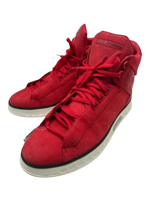 Louis Vuitton Shoe Size 8.5 AS IS Red Leather Solid Sneaker Men's Shoes Red / 8.5