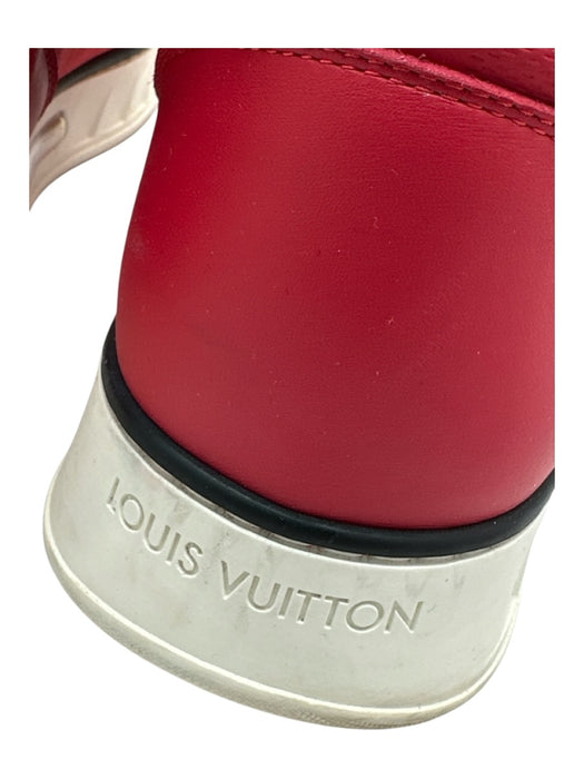 Louis Vuitton Shoe Size 8.5 AS IS Red Leather Solid Sneaker Men's Shoes Red / 8.5