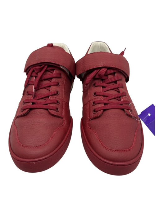 Louis Vuitton Shoe Size 9 Red Leather Solid Strap Sneaker Men's Shoes Red / 9