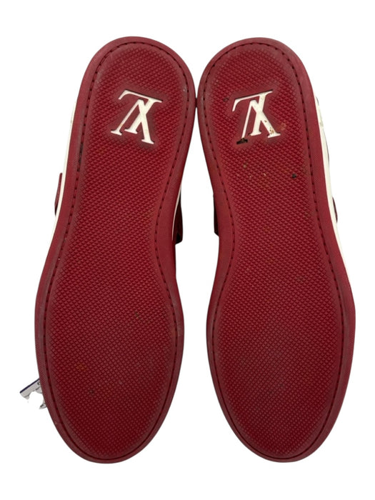 Louis Vuitton Shoe Size 9 Red Leather Solid Strap Sneaker Men's Shoes Red / 9