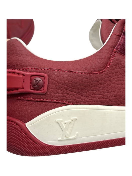 Louis Vuitton Shoe Size 9 Red Leather Solid Strap Sneaker Men's Shoes Red / 9