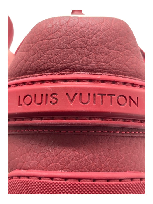 Louis Vuitton Shoe Size 9 Red Leather Solid Strap Sneaker Men's Shoes Red / 9
