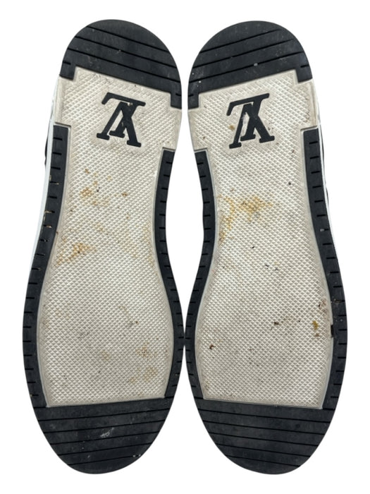 Louis Vuitton Shoe Size 9 Black & White Leather Damier Sneaker Men's Shoes Black & White / 9