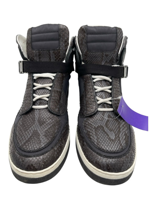 Louis Vuitton Shoe Size 9 Gray & White Snakeskin Solid Strap High Top Shoes Gray & White / 9