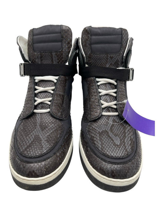 Louis Vuitton Shoe Size 9 Gray & White Snakeskin Solid Strap High Top Shoes Gray & White / 9