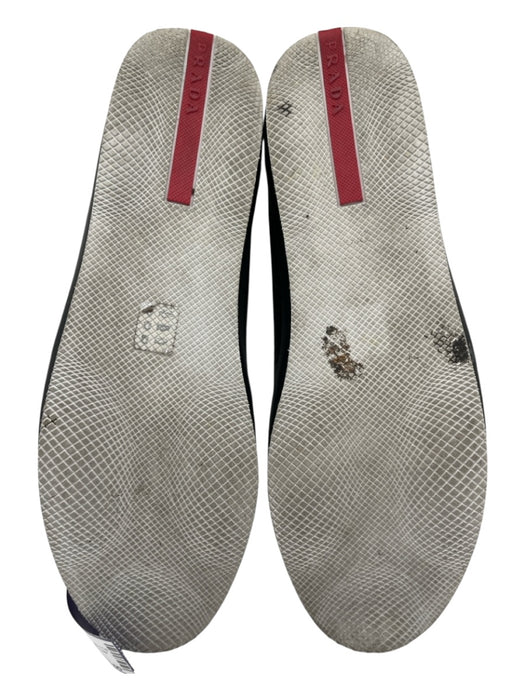 Prada Shoe Size 9 Black Leather Perforated Sneaker Men's Shoes Black / 9