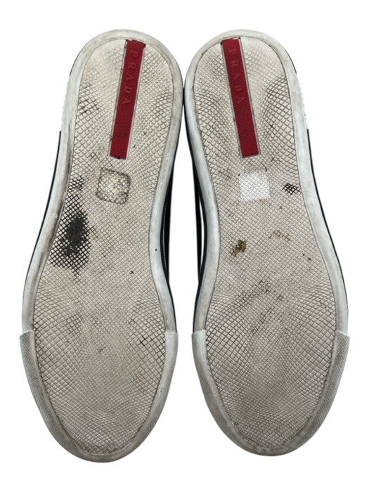 Prada Shoe Size 9.5 Black Leather Solid Sneaker Men's Shoes Black / 9.5