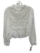 Doen Size M White Cotton Long Balloon Sleeve Lace Bib Cropped Top White / M