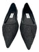 Jimmy Choo Shoe Size 38 Black textile upper Mesh Glitter Gathered Pleats Flats Black / 38