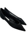 Jimmy Choo Shoe Size 38 Black textile upper Mesh Glitter Gathered Pleats Flats Black / 38