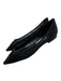 Jimmy Choo Shoe Size 38 Black textile upper Mesh Glitter Gathered Pleats Flats Black / 38