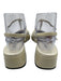 Miu Miu Shoe Size 39 Cream White Leather Upper Patent Logo T Strap Slingbacks Cream White / 39