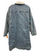 R13 Size Small Light Wash Cotton Faux Shearling Button Front Pockets Coat Light Wash / Small