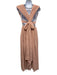Aje. Size 10 Rose Pink Polyester Sleeveless Pleated Criss Cross Tie Back Gown Rose Pink / 10