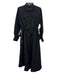 Aje. Size Est S/M Black & White Linen Blend Long Sleeve Logo Button Front Dress Black & White / Est S/M