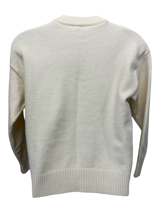 Ami Alexandre Mattiussi Size M White & Silver Baby Alpaca & Polyamide Sweater White & Silver / M