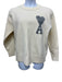 Ami Alexandre Mattiussi Size M White & Silver Baby Alpaca & Polyamide Sweater White & Silver / M