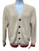 Ami Alexandre Mattiussi Size One Size Cream & Red Wool Long Sleeve Knit Cardigan Cream & Red / One Size
