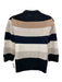 Khaite Size S Black, Cream, Multi Cashmere Long Sleeve Knit Crew Neck Sweater Black, Cream, Multi / S
