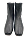 By Far Shoe Size 39 Black Leather Square Toe Side Zip Boots Black / 39