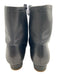 By Far Shoe Size 39 Black Leather Square Toe Side Zip Boots Black / 39