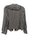 Doen Size S Black, Cream & Red Cotton Plaid Button Front Long Sleeve Skirt Set Black, Cream & Red / S