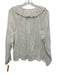 Doen Size XS White Cotton Long Balloon Sleeve Swiss Dot Button Up Top White / XS