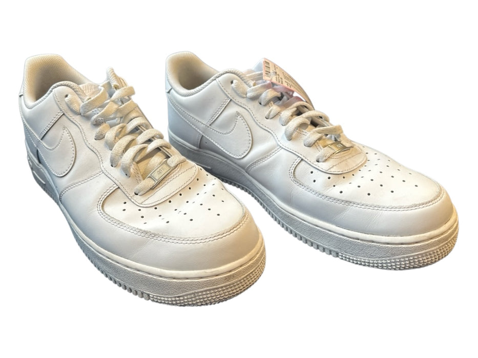 Nike Air Force 1 Shoe Size 13 White Leather Solid Athletic Men's Sneakers White / 13