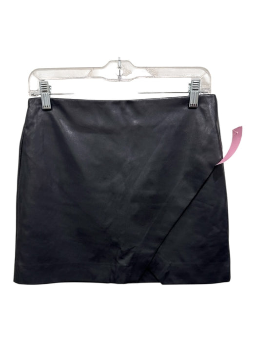 BlankNYC Size 27 Black Faux Leather Back Zip Envelope Skirt Black / 27