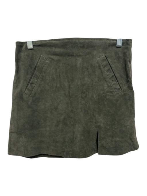 BlankNYC Size 27 Forrest Green Suede Back Zip Pocket Skirt Forrest Green / 27