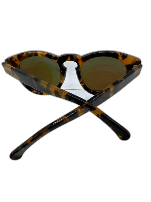 illesteva Brown, Black, Blue Acetate Tortoise Mirrored Sunglasses Brown, Black, Blue