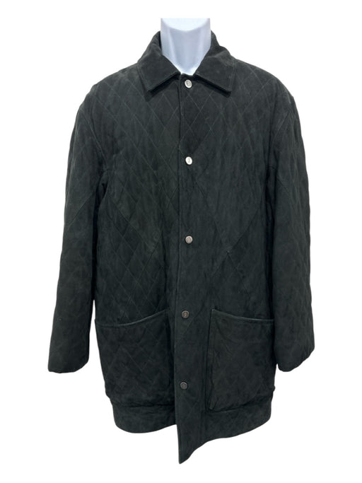 Bobby Jones Size M Black Suede Solid Buttons Men's Jacket M