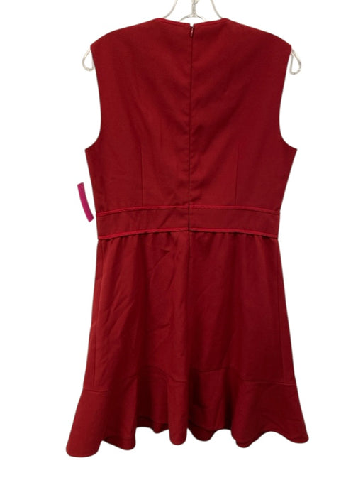 Red Valentino Size 44 Red Polyester Blend Bow detail Sleeveless Back Zip Dress Red / 44