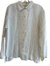 Eileen Fisher Size M White Linen Collared Button Up Long Sleeve Top White / M