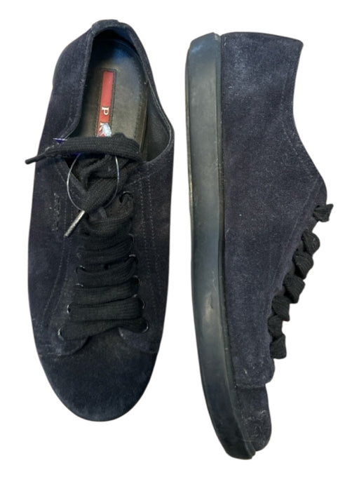Prada Shoe Size 36 Black Suede Low Top Athletic Sneakers Black / 36