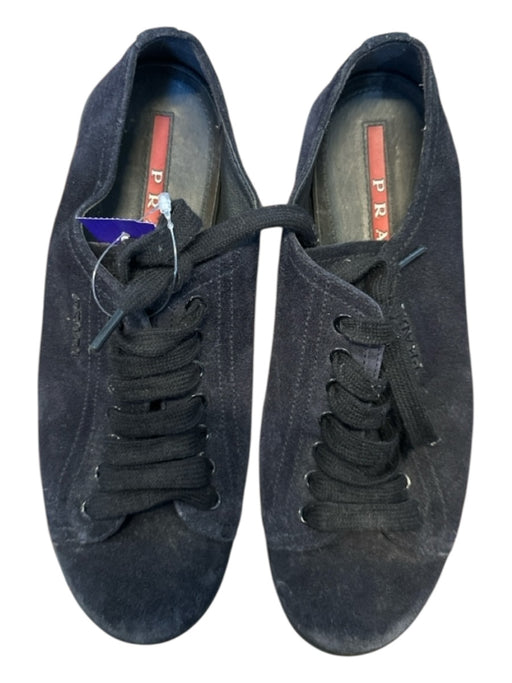 Prada Shoe Size 36 Black Suede Low Top Athletic Sneakers Black / 36