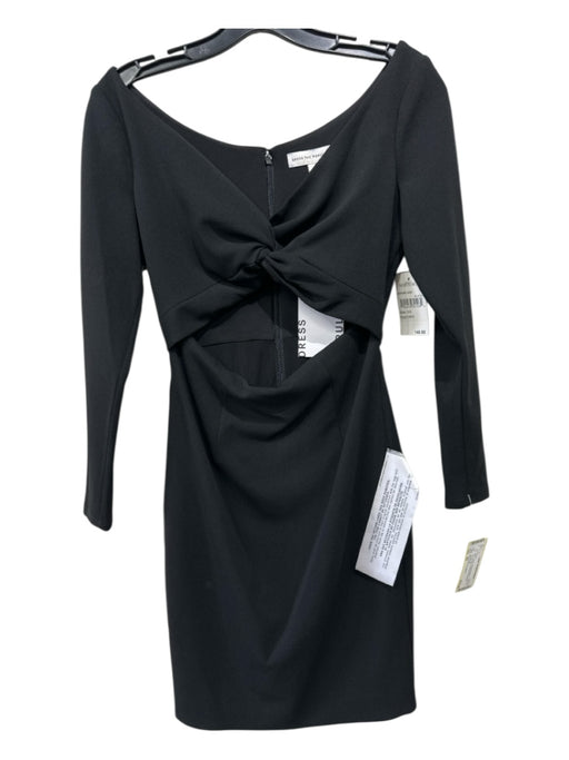 Dress the Population Size XS Black Polyester Blend Twist Front Cut Out Dress Black / XS