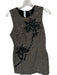 By Anthropologie Size M Tan & black Cotton Blend Sleeveless Checkered Dress Tan & black / M