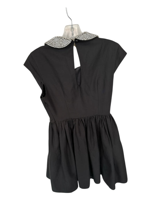 Kate Spade Size 6 Black & Silver Cotton & Silk Cap Sleeve Dress Black & Silver / 6