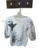 Pilcro Size XS Bone & Gray Cotton 3/4 Balloon Sleeve Birds Top Bone & Gray / XS
