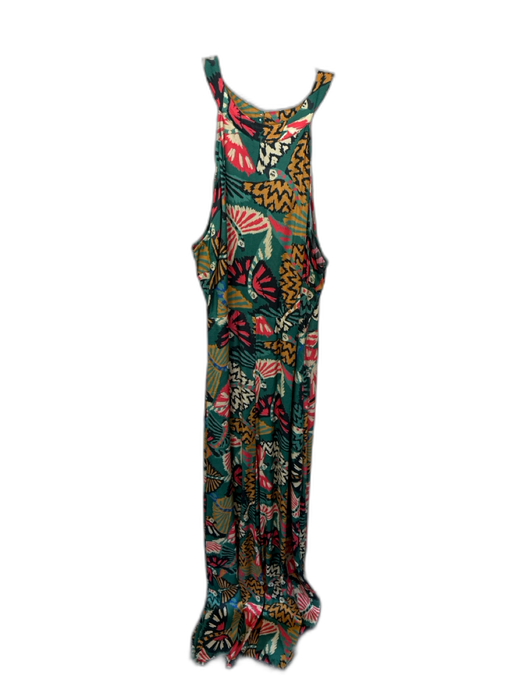 Farm Rio Size L Green & Red Rayon Sleeveless Birds Wide Leg Sash Jumper Green & Red / L