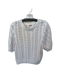 Free People Size S Cream Cotton Short Balloon Sleeve Loose Knit Top Cream / S