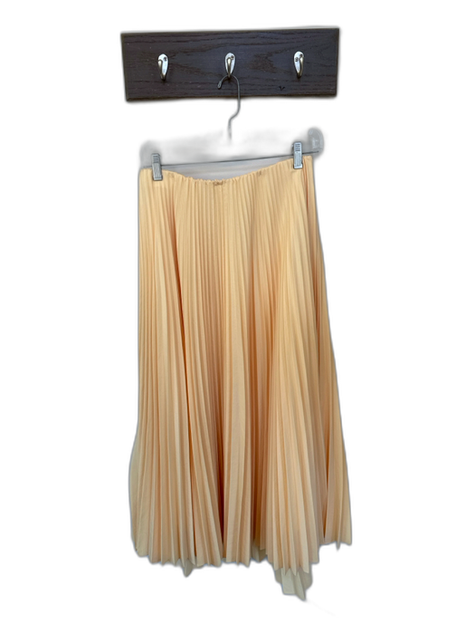A.L.C. Size 10 Butter Yellow Cotton & Polyester Elastic Waist Maxi Skirt Butter Yellow / 10