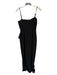 Black Halo Eve Size 6 Black Polyamid Spaghetti Strap Gathered Front Slit Gown Black / 6