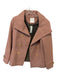 Thread & Supply Size M Mauve Polyester Blend Long Sleeve Buttons Long Coat Mauve / M