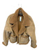 Moon River Size M Camel Faux Suede Faux Shearling Long Sleeve Buttons Coat Camel / M