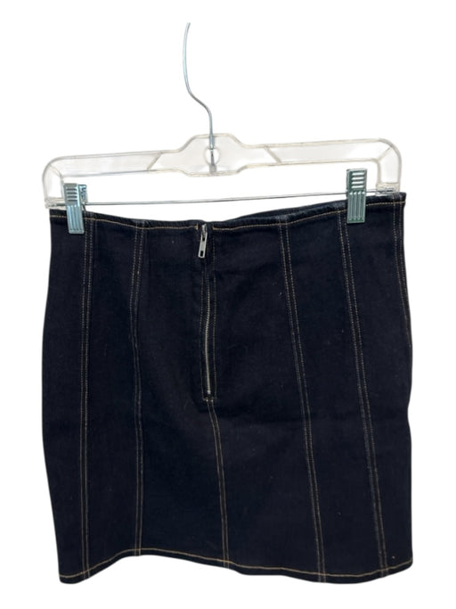Veronica Beard Size 6 Dark Wash Cotton Blend Back Zip Mini Denim Skirt Dark Wash / 6