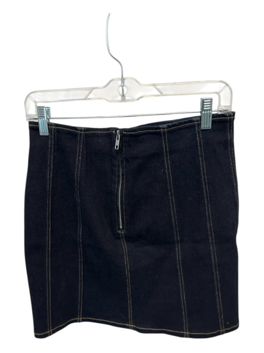 Veronica Beard Size 6 Dark Wash Cotton Blend Back Zip Mini Denim Skirt Dark Wash / 6
