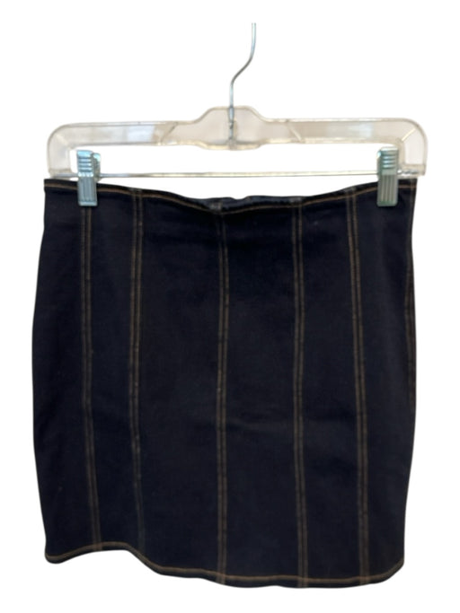 Veronica Beard Size 6 Dark Wash Cotton Blend Back Zip Mini Denim Skirt Dark Wash / 6